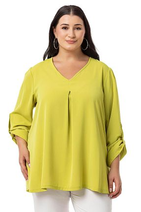 بلوز سایز بزرگ سبز زنانه سایز بزرگ DISENTIS MODEST - کد 843542997