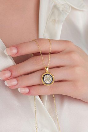 گردنبند نقره طلائی زنانه 925 عیار Tmt Silver - کد 843561044