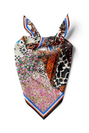 دستمال گردن رنگی زنانه پلی استر D scarf - کد 808473983