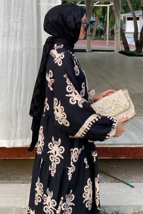 لباس اسلامی مشکی زنانه ریلکس بافتنی ویسکون کد 835780366