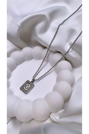 گردنبند استیل ( فولاد ) سفید زنانه استیل ضد زنگ Accessories - کد 798465247