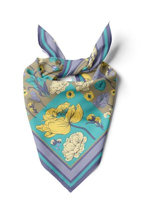 دستمال گردن رنگی زنانه پلی استر D scarf - کد 778388213
