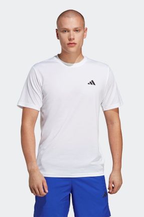 تی شرت سفید مردانه رگولار یقه گرد تکی کد 666733219