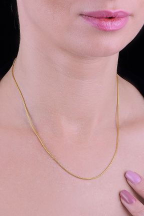 گردنبند نقره طلائی زنانه کد 4418992