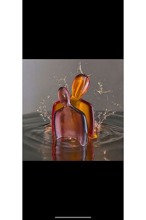 اجسام تزئینی و بیبلو نارنجی شیشه KSART - کد 843737243