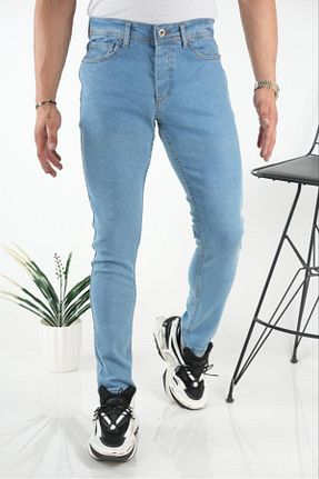 شلوار جین آبی مردانه پاچه تنگ Avcı - کد 797163255