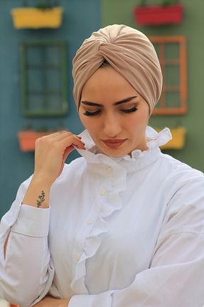 کلاه شنای حجاب قهوه ای زنانه Sahra Şal Dünyası - کد 843756929