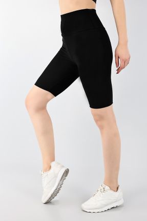 ساق شلواری مشکی زنانه بافت لیکرا اسلیم فیت فاق بلند کد 830370419