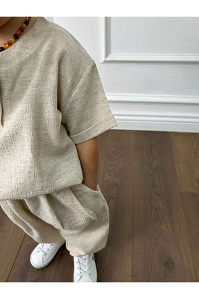 ست بالاتنه و پائین تنه بژ بچه گانه بافتنی bohemiankids baby wear - کد 827664430
