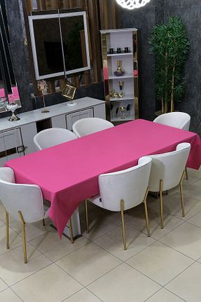 رومیزی صورتی پنبه ای sevilya - کد 843787457