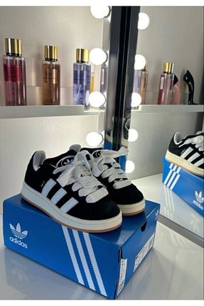 کفش اسنیکر مشکی زنانه بند دار MELİSHOES - کد 843794082