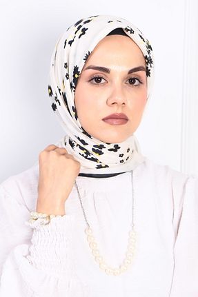 روسری بژ پنبه پلی استر ZENİPEK - کد 843799392