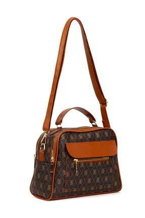 کیف دوشی قهوه ای زنانه چرم مصنوعی Adelina Bags - کد 787363595