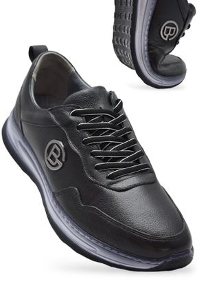 کفش کژوال مشکی مردانه چرم طبیعی پاشنه کوتاه ( 4 - 1 cm ) پاشنه ساده کد 832735876