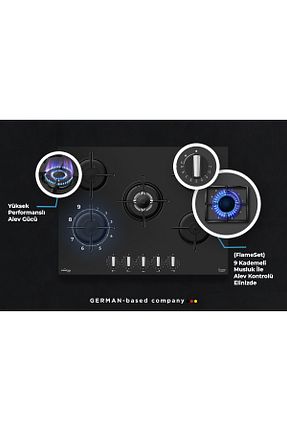 اجاق مشکی شیشه TommaTech - کد 815513142