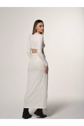 لباس سفید زنانه جین جین اسلیم فیت کد 274302498