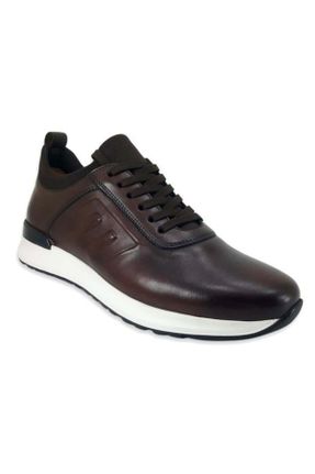 کفش کژوال قهوه ای مردانه چرم طبیعی پاشنه کوتاه ( 4 - 1 cm ) پاشنه ساده کد 812919221
