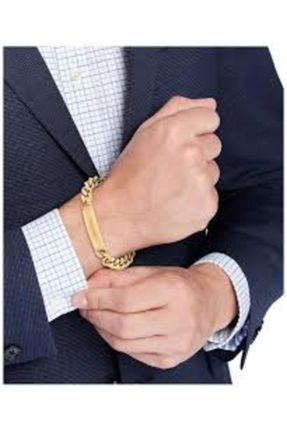 دستبند جواهر طلائی مردانه کد 835877822