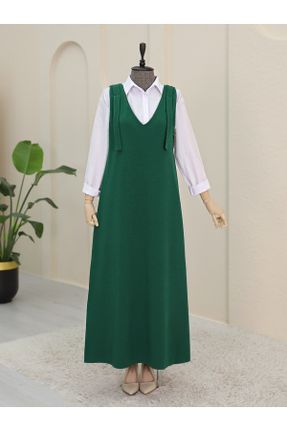 لباس سبز زنانه رگولار بافتنی کد 827375636