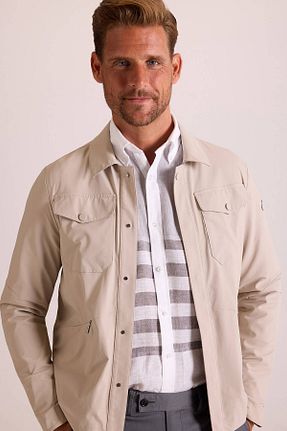 کاپشن بژ مردانه رگولار YSF - کد 841027334