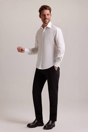 پیراهن بژ مردانه اسلیم فیت YSF - کد 322593293