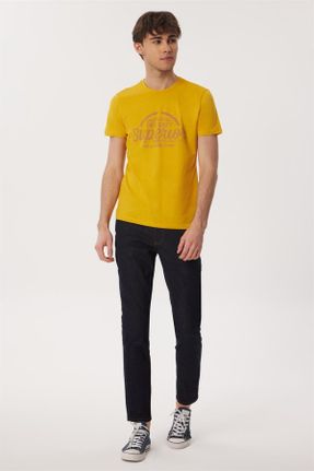 تی شرت زرد مردانه رگولار کد 717690781