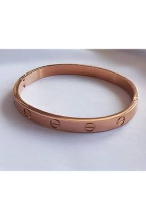 دستبند استیل صورتی زنانه فولاد ( استیل ) کد 245230069