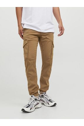 شلوار قهوه ای مردانه پنبه - الاستین Jack & Jones - کد 843220421