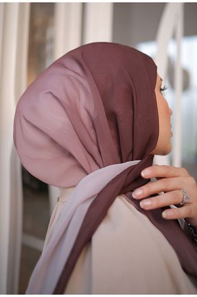 روسری قهوه ای شیفون Stella - کد 841670070