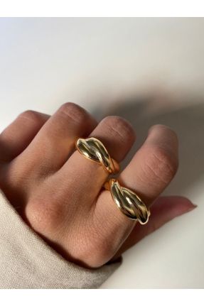 انگشتر جواهر طلائی زنانه روکش طلا کد 377157677