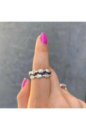 انگشتر جواهر زنانه استیل ضد زنگ کد 326111501