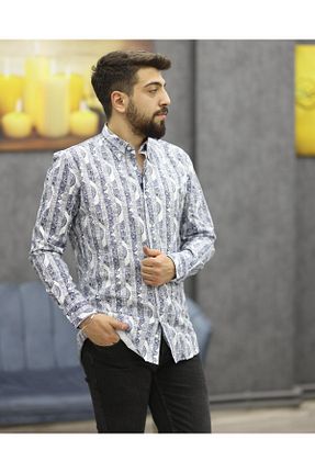 پیراهن سرمه ای مردانه اسلیم فیت guaress - کد 843452224
