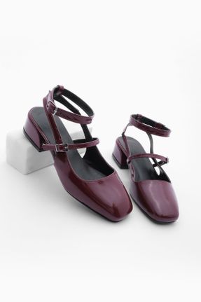 کفش پاشنه بلند کلاسیک زرشکی زنانه پلی اورتان پاشنه نازک پاشنه متوسط ( 5 - 9 cm ) کد 805733419