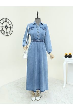 لباس آبی زنانه رگولار جین پلی استر کد 827361556