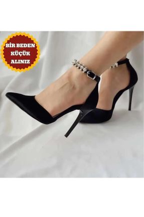 کفش مجلسی مشکی زنانه پاشنه نازک پلی اورتان پاشنه بلند ( +10 cm) کد 814526173