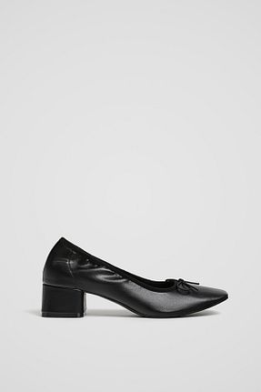 کفش پاشنه بلند کلاسیک مشکی زنانه پلی اورتان Stradivarius - کد 843522655