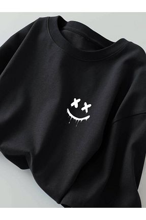 تیشرت مشکی زنانه اورسایز MOONBULL - کد 843486033