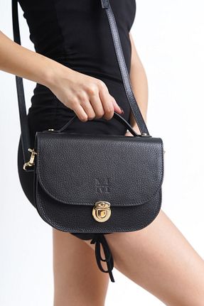 کیف دوشی مشکی زنانه چرم خالص MOORBAG - کد 783850349