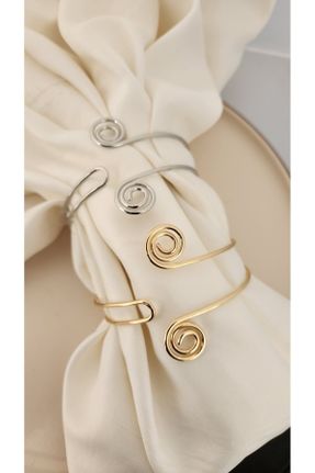 دستبند استیل طلائی زنانه فولاد ( استیل ) کد 841567711