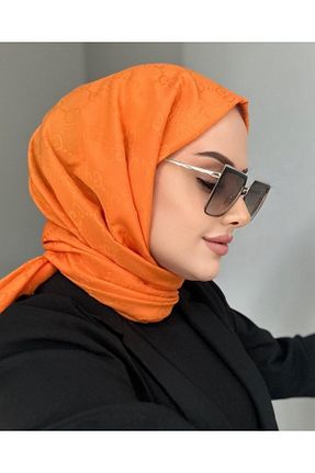 شال نارنجی زنانه پنبه (نخی) کد 843641994