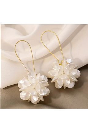 گوشواره جواهر سفید اکریلیک TAKINTI AKSESUAR - کد 843629422