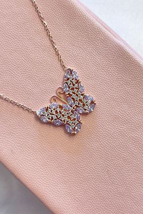 گردنبند نقره صورتی زنانه 925 عیار Rossalia - کد 657688861