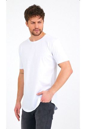 تیشرت سفید مردانه اورسایز ZEY - کد 237473676