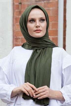 شال خاکی زنانه پلی استر Stella Eşarp - کد 157594967