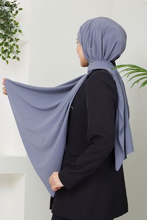 شال طوسی زنانه Medine İpeği Golden Rose - کد 839980499