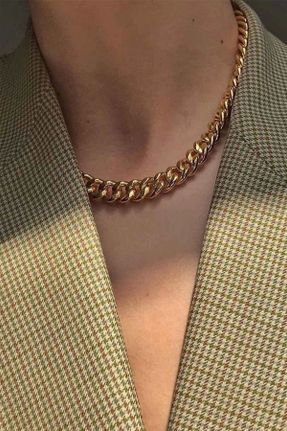 گردنبند جواهر طلائی زنانه روکش طلا کد 315067042