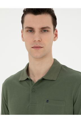 تی شرت سبز مردانه رگولار یقه پولو کد 833421779