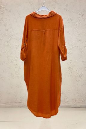 لباس نارنجی زنانه بافتنی آستین-بلند کد 740443094