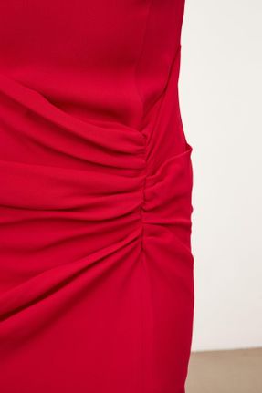 لباس قرمز زنانه بافتنی بافت اسلیم کد 808569992