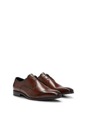 کفش کلاسیک قهوه ای مردانه پاشنه کوتاه ( 4 - 1 cm ) پاشنه ساده کد 809336785